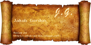 Jakob Gordon névjegykártya