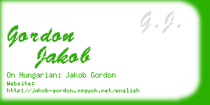 gordon jakob business card
